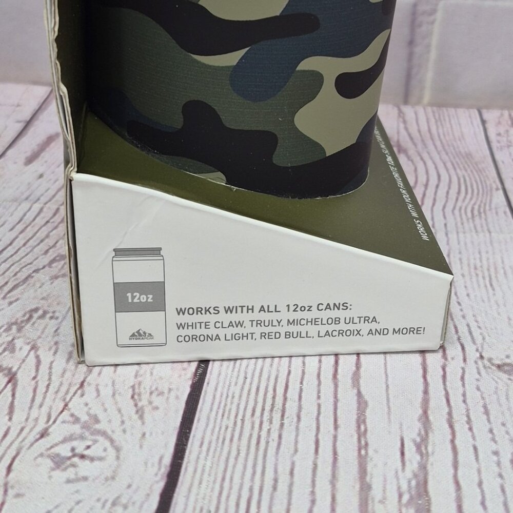 HydraPeak Slim Can Koozie 12 Ounces Camo Graphics White Claw Cooler Coozie 12oz - Picture 5 of 8